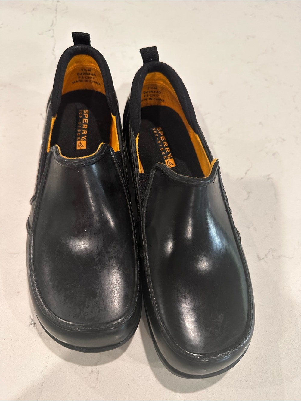 Sperry Black Slip-On Leather Casual Loafers